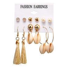 Load image into Gallery viewer, 17KM Women Earrings Set Acrylic Pearl Earrings For Women Bohemian Leopard Tassel Stud Earrings 2020 New Brincos Fashion Jewelry