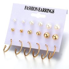 Load image into Gallery viewer, 17KM Women Earrings Set Acrylic Pearl Earrings For Women Bohemian Leopard Tassel Stud Earrings 2020 New Brincos Fashion Jewelry