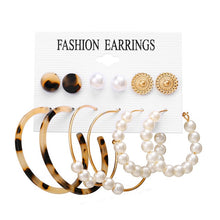 Load image into Gallery viewer, 17KM Women Earrings Set Acrylic Pearl Earrings For Women Bohemian Leopard Tassel Stud Earrings 2020 New Brincos Fashion Jewelry