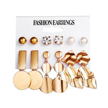Load image into Gallery viewer, 17KM Women Earrings Set Acrylic Pearl Earrings For Women Bohemian Leopard Tassel Stud Earrings 2020 New Brincos Fashion Jewelry