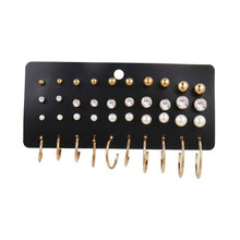 Load image into Gallery viewer, FNIO Women's Earrings Set Pearl Earrings For Women Bohemian Fashion Jewelry 2020 Geometric Crystal Heart Stud Earrings